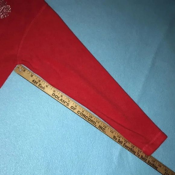 ❄️ Vintage fleece Christmas sweater/ jacket embroidered snowflakes size L - Picture 5 of 8